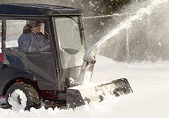 Riding Lawn Mower Two Stage Sixty Inch Snow Blower Attachment